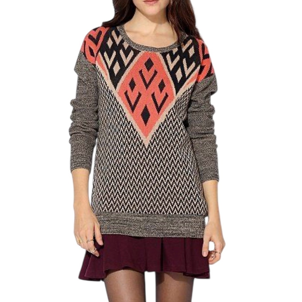 Urban Outfitters Ecote Intarsia Pullover Sweater Aztec Women Size Small‎